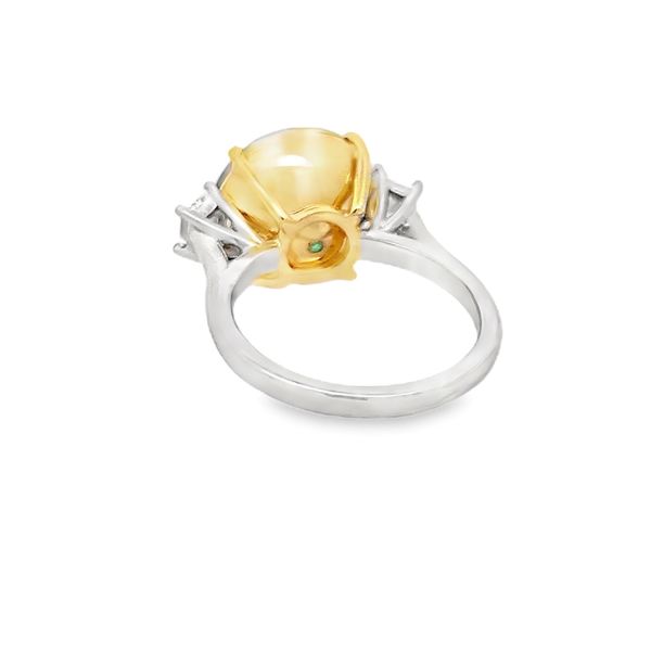 Estate - Emerald and Diamond Ring Image 3 Flora Gems Decatur, IL