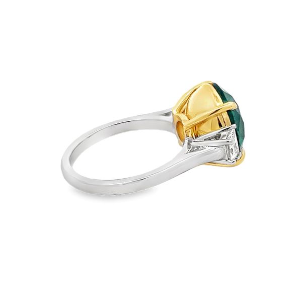 Estate - Emerald and Diamond Ring Image 4 Flora Gems Decatur, IL
