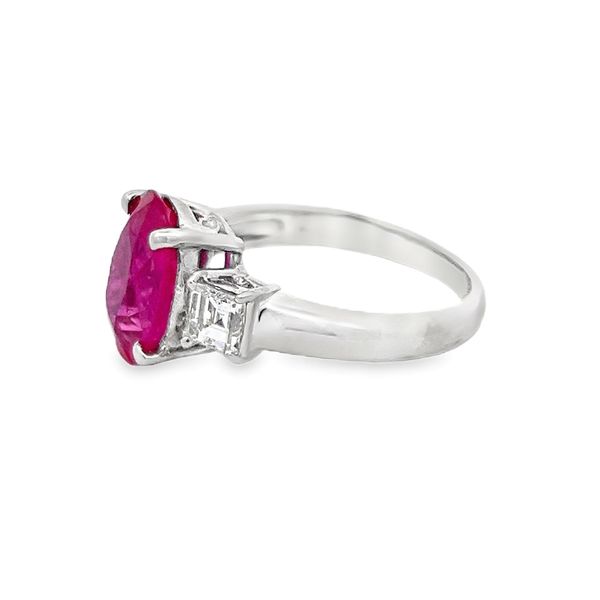 Estate - Ruby and Diamond Ring Image 2 Flora Gems Decatur, IL