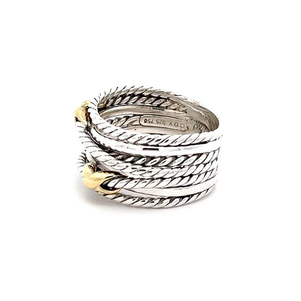 Estate - David Yurman Sterling Silver and Gold Ring Image 2 Flora Gems Decatur, IL