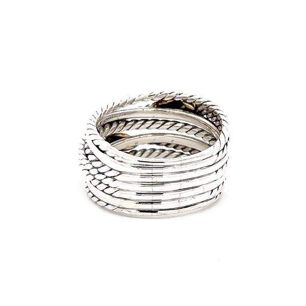 Estate - David Yurman Sterling Silver and Gold Ring Image 3 Flora Gems Decatur, IL