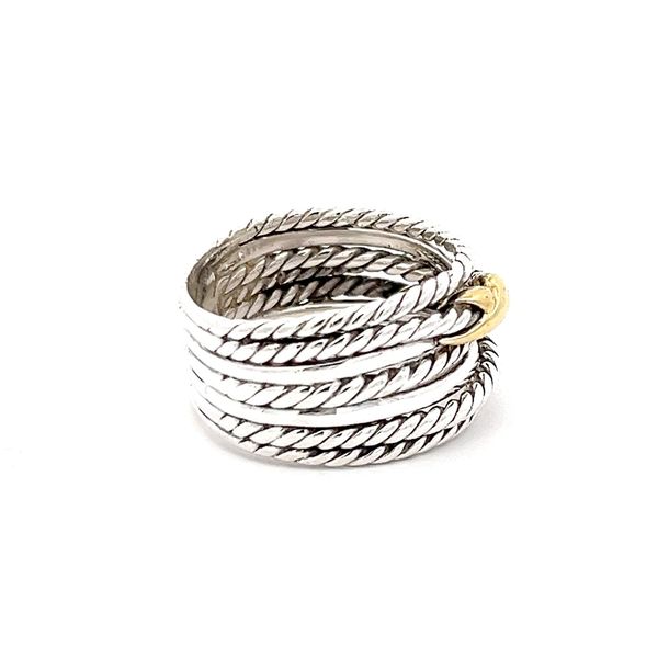 Estate - David Yurman Sterling Silver and Gold Ring Image 4 Flora Gems Decatur, IL