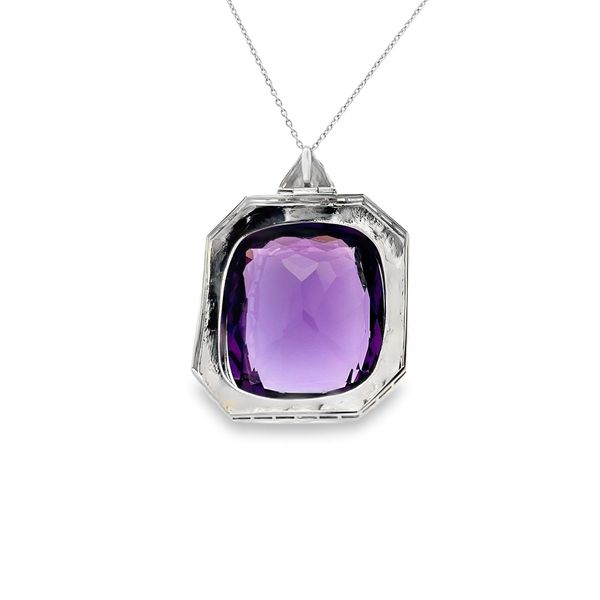 Estate - Vintage Amethyst and Pearl Pendant Image 3 Flora Gems Decatur, IL