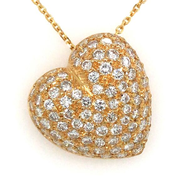 Estate - Diamond Heart Pendant Flora Gems Decatur, IL