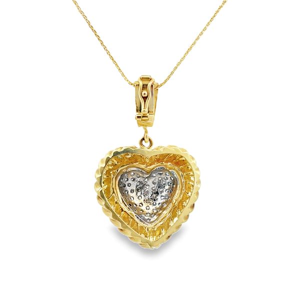 Estate-Diamond Heart Pendant Image 3 Flora Gems Decatur, IL