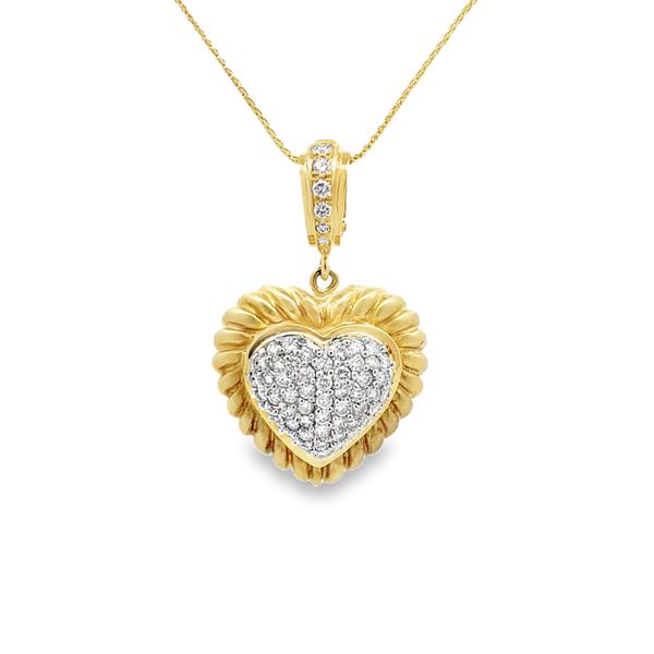 Estate-Diamond Heart Pendant Flora Gems Decatur, IL