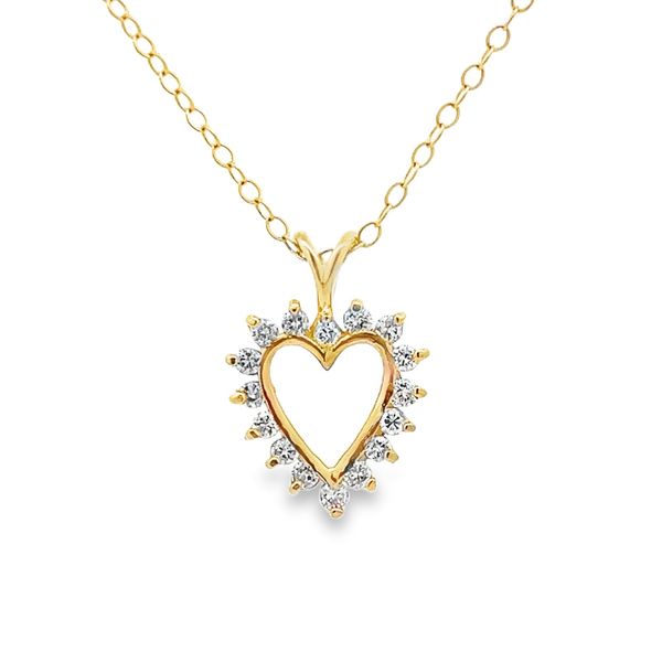 Estate - Heart Diamond Pendant Flora Gems Decatur, IL