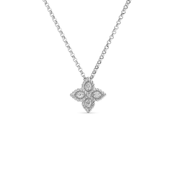 Estate - Roberto Coin Diamond Flower Necklace Flora Gems Decatur, IL
