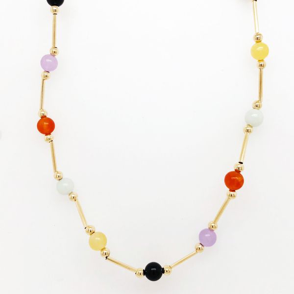Estate - Multicolor Jade Necklace Flora Gems Decatur, IL