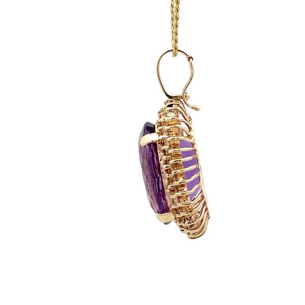 Estate - Amethyst and Diamond Pendant Image 2 Flora Gems Decatur, IL