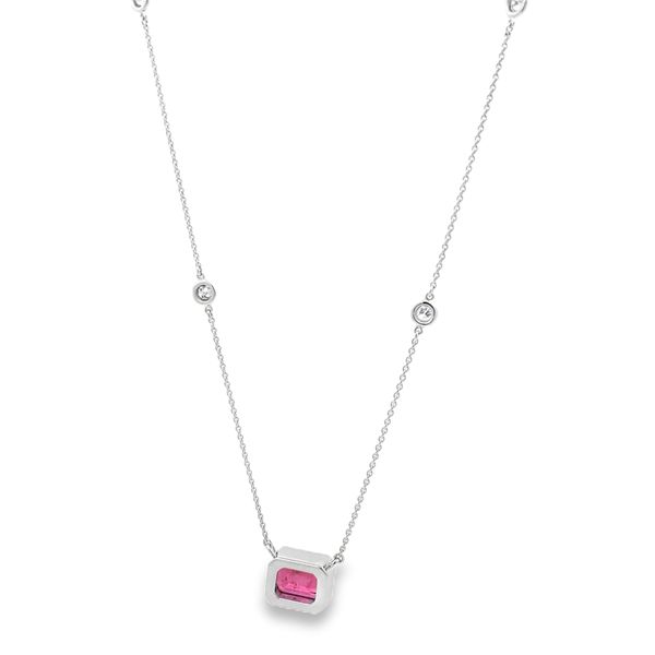 Estate - Tourmaline and Diamond Necklace Image 3 Flora Gems Decatur, IL