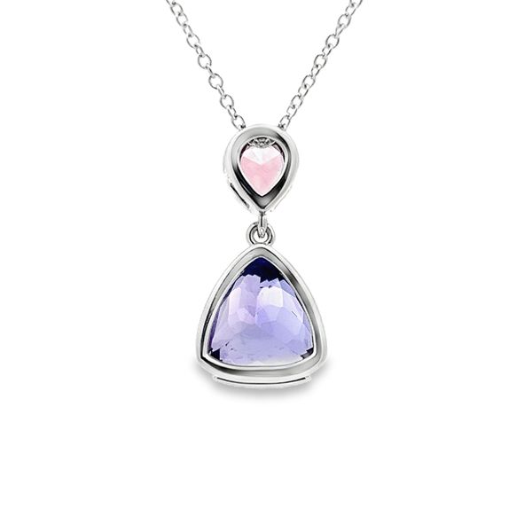 Estate - Tanzanite and Pink Spinel Pendant Image 3 Flora Gems Decatur, IL