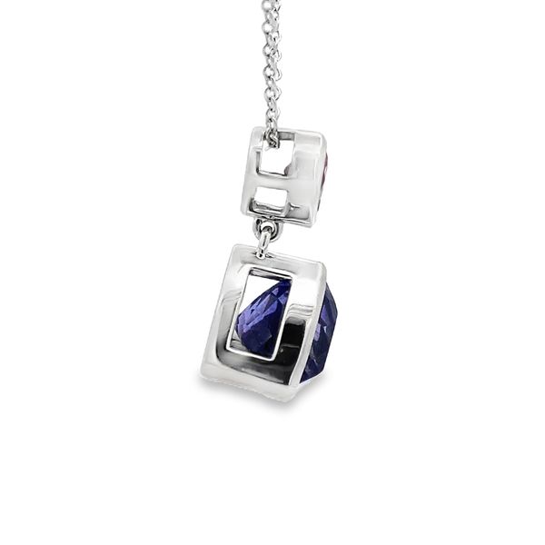 Estate - Tanzanite and Pink Spinel Pendant Image 4 Flora Gems Decatur, IL
