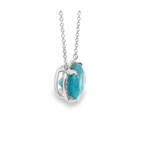 Estate - Apatite and Diamond Necklace Image 4 Flora Gems Decatur, IL