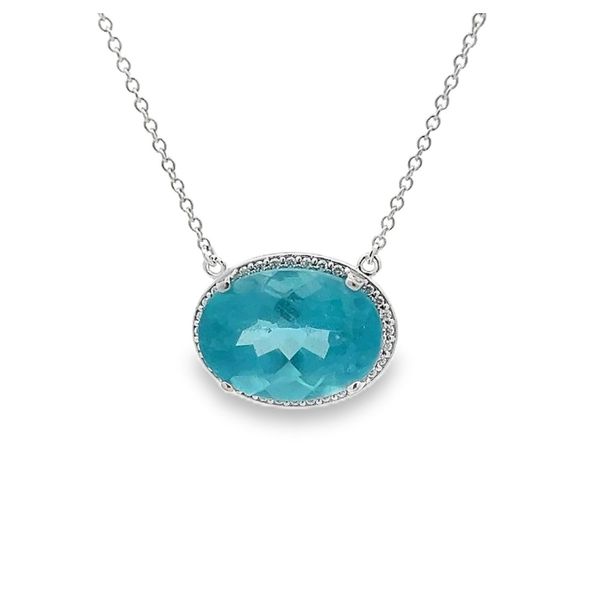 Estate - Apatite and Diamond Necklace Flora Gems Decatur, IL
