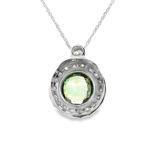 Estate - Tourmaline and Diamond Pendant Image 3 Flora Gems Decatur, IL