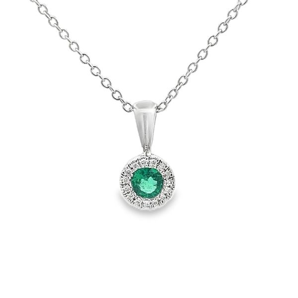 Estate - Emerald and Diamond Pendant Flora Gems Decatur, IL
