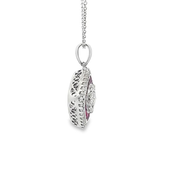 Estate - Simon G. Ruby and Diamond Necklace Image 4 Flora Gems Decatur, IL