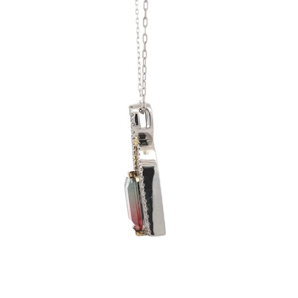 Estate - Tourmaline and Diamond Pendant Image 2 Flora Gems Decatur, IL