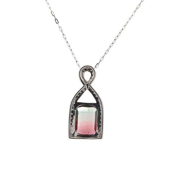 Estate - Tourmaline and Diamond Pendant Image 4 Flora Gems Decatur, IL