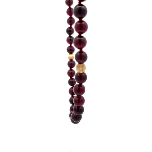Estate - Garnet and Gold Necklace Image 3 Flora Gems Decatur, IL