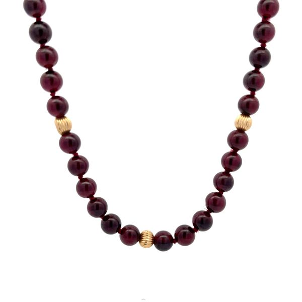 Estate - Garnet and Gold Necklace Image 4 Flora Gems Decatur, IL