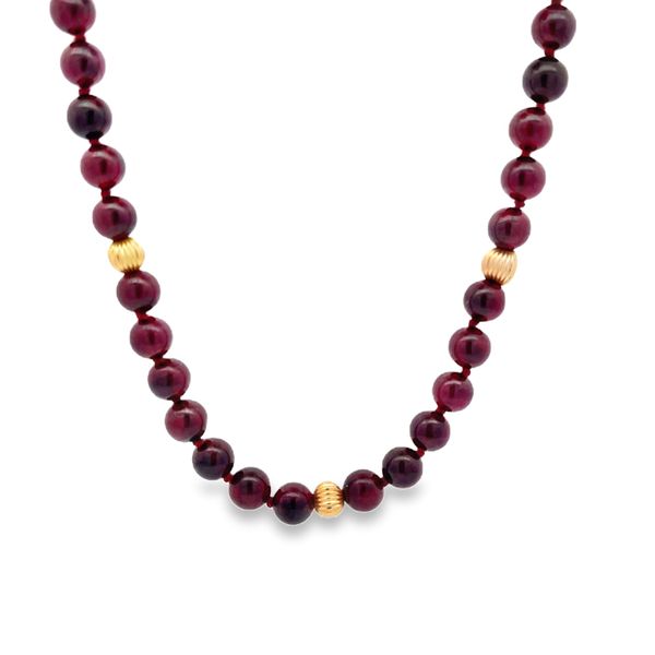 Estate - Garnet and Gold Necklace Flora Gems Decatur, IL