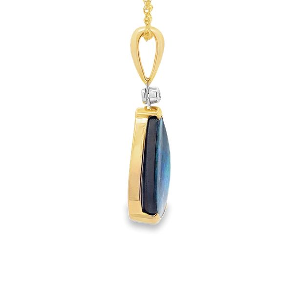 Estate - Opal and Diamond Pendant Image 4 Flora Gems Decatur, IL