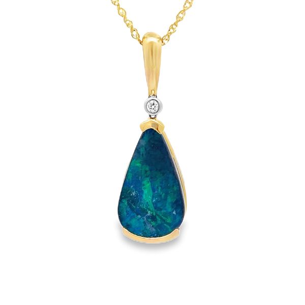 Estate - Opal and Diamond Pendant Flora Gems Decatur, IL