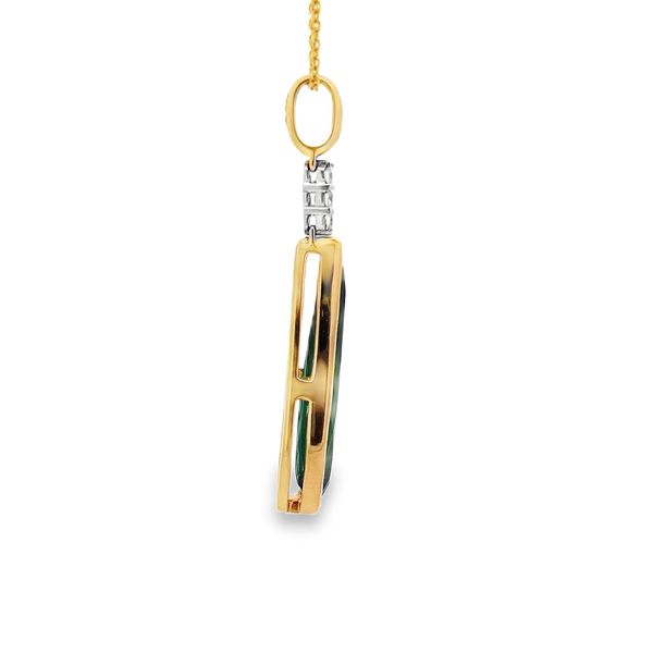 Estate - Tourmaline and Diamond Pendant Image 4 Flora Gems Decatur, IL