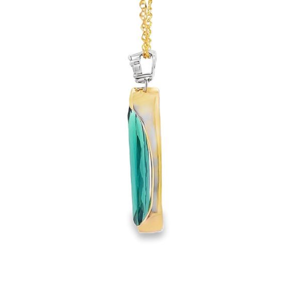 Estate - Tourmaline and Diamond Pendant Image 2 Flora Gems Decatur, IL