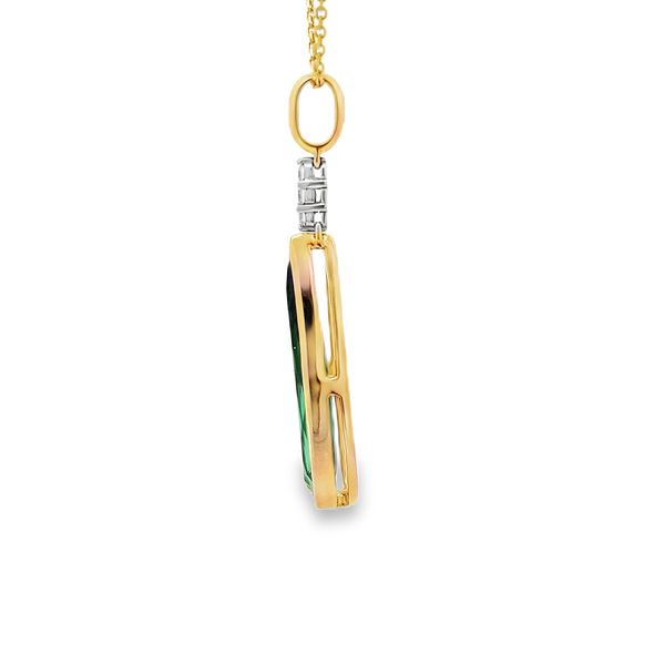 Estate - Tourmaline and Diamond Pendant Image 2 Flora Gems Decatur, IL
