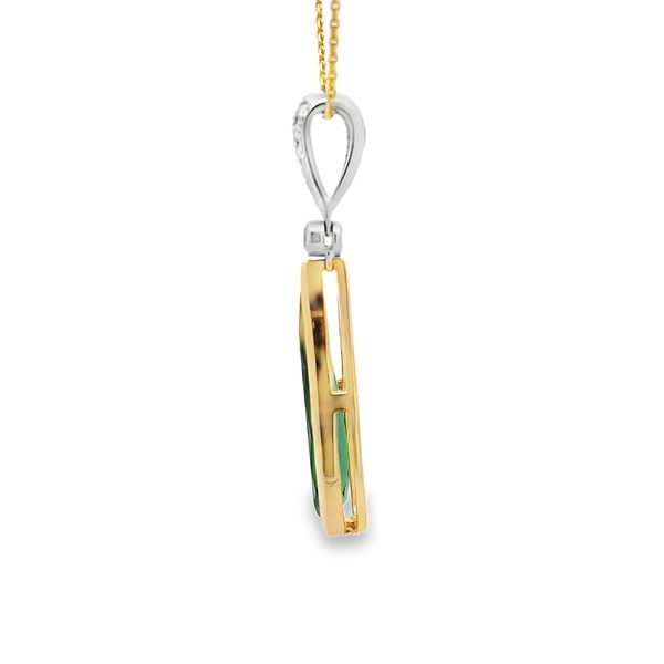 Estate - Tourmaline and Diamond Pendant Image 2 Flora Gems Decatur, IL