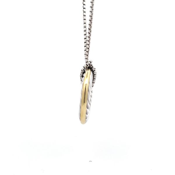 Estate - David Yurman Sterling Silver and Gold Necklace Image 4 Flora Gems Decatur, IL