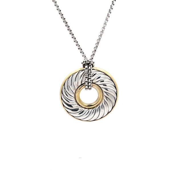 Estate - David Yurman Sterling Silver and Gold Necklace Flora Gems Decatur, IL
