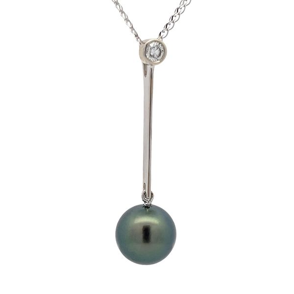 Estate - Tahitian Pearl and Diamond Pendant Flora Gems Decatur, IL
