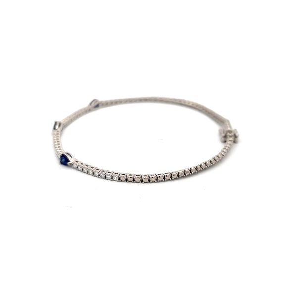 Estate - Simon G. Sapphire and Diamond Bracelet Image 2 Flora Gems Decatur, IL