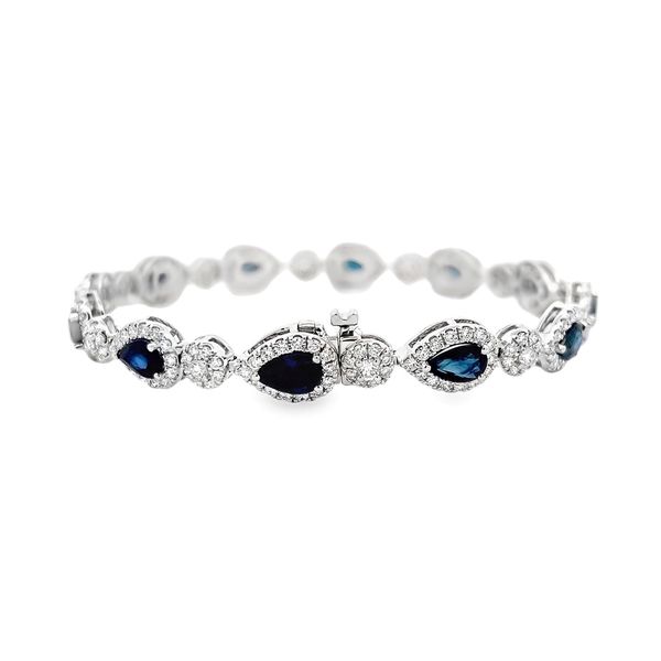Estate - Sapphire and Diamond Bracelet Image 3 Flora Gems Decatur, IL