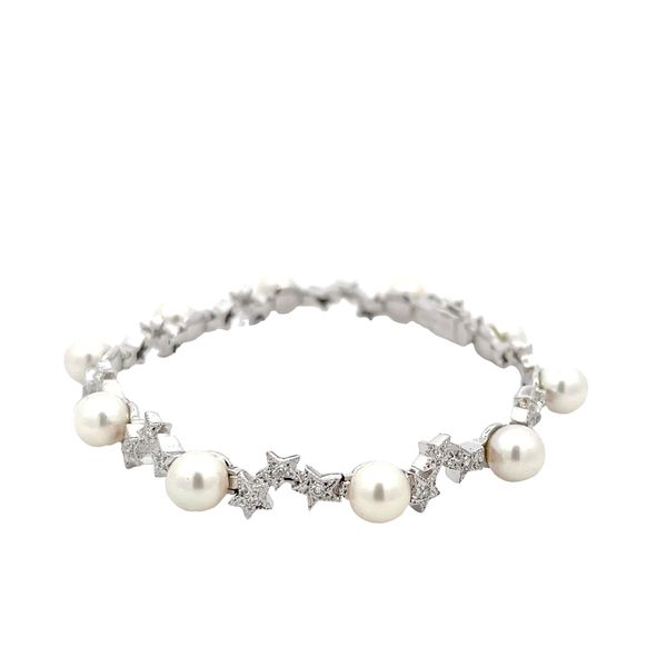 Estate - Pearl and diamond bracelet Image 2 Flora Gems Decatur, IL