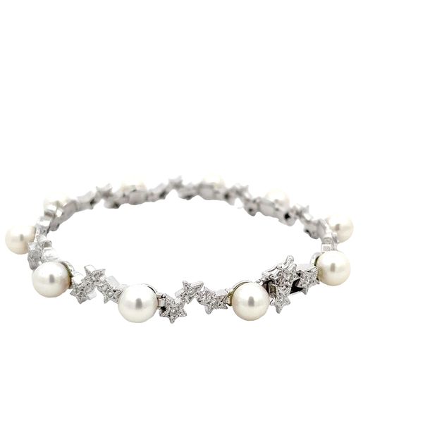 Estate - Pearl and diamond bracelet Image 3 Flora Gems Decatur, IL