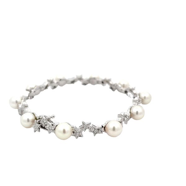 Estate - Pearl and diamond bracelet Image 4 Flora Gems Decatur, IL
