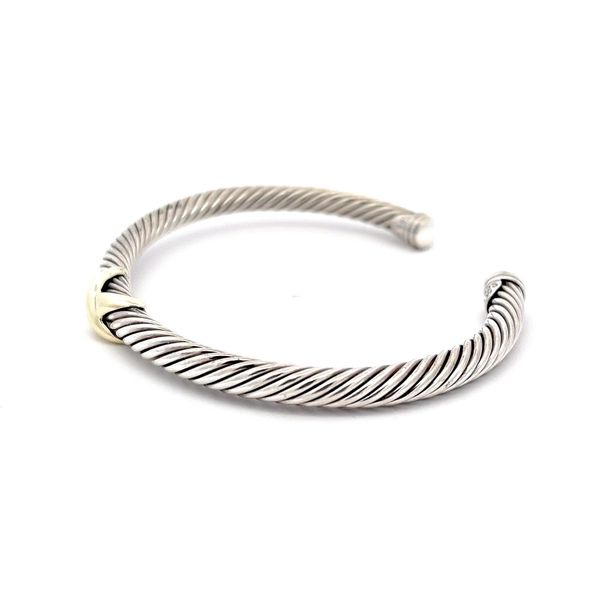 Estate - David Yurman Sterling Silver and Gold Bracelet Image 2 Flora Gems Decatur, IL