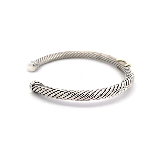 Estate - David Yurman Sterling Silver and Gold Bracelet Image 4 Flora Gems Decatur, IL