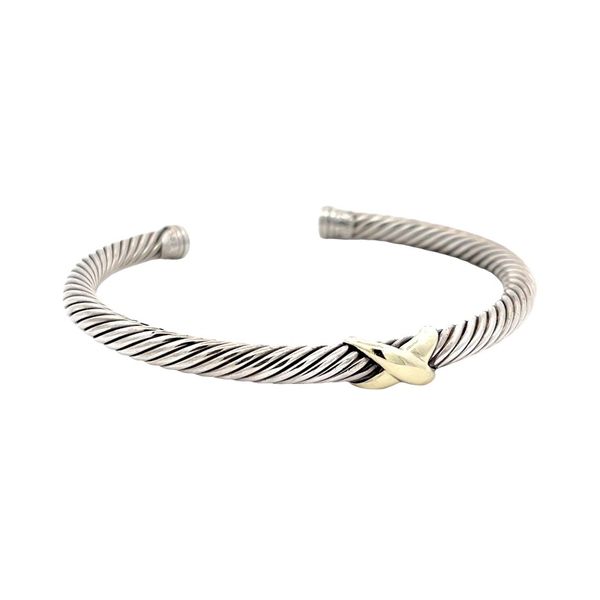 Estate - David Yurman Sterling Silver and Gold Bracelet Flora Gems Decatur, IL