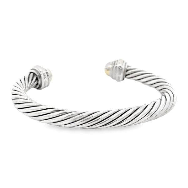 Estate - David Yurman Sterling Silver and Gold Bracelet Image 3 Flora Gems Decatur, IL