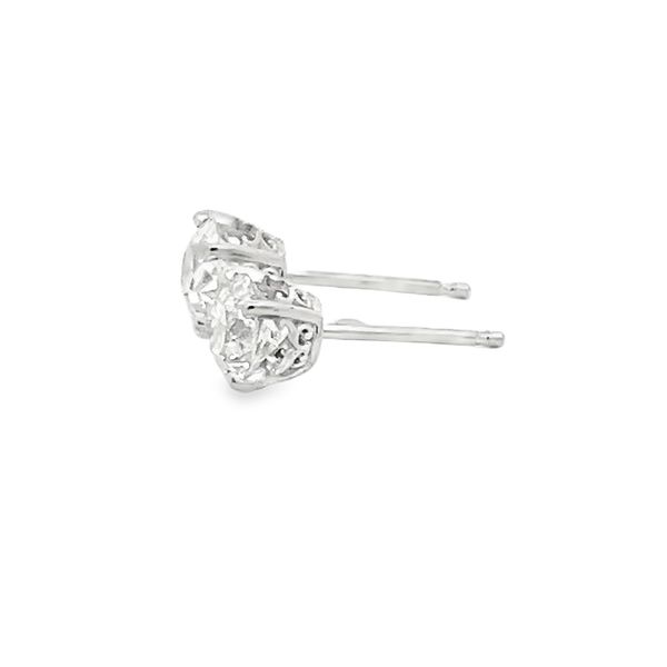 Estate - Diamond Stud Earrings Image 2 Flora Gems Decatur, IL