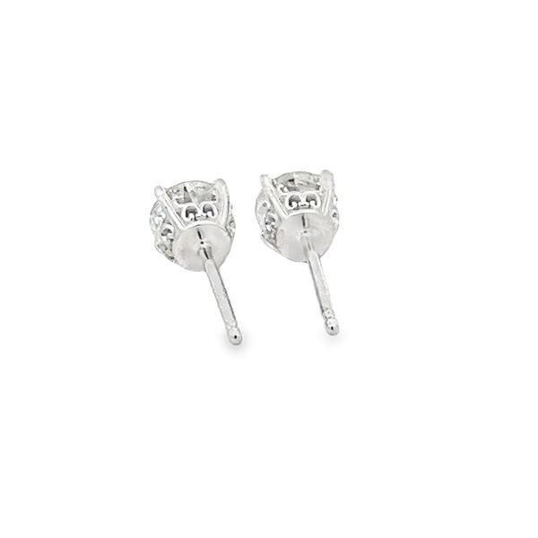 Estate - Diamond Stud Earrings Image 3 Flora Gems Decatur, IL