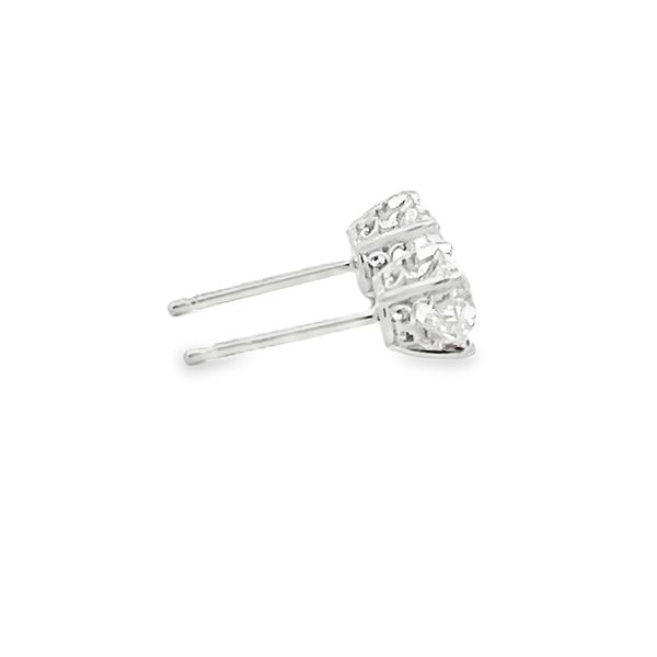 Estate - Diamond Stud Earrings Image 4 Flora Gems Decatur, IL