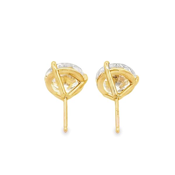 Estate - Natural Diamond Stud Earrings Image 3 Flora Gems Decatur, IL