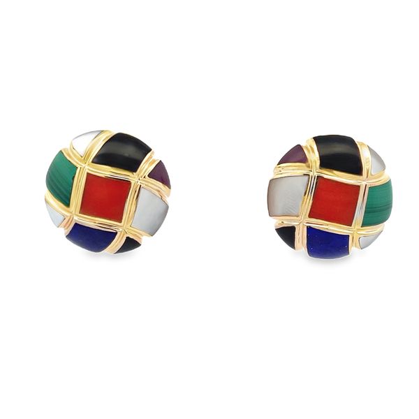 Estate - Mixed Gemstone Earrings Flora Gems Decatur, IL